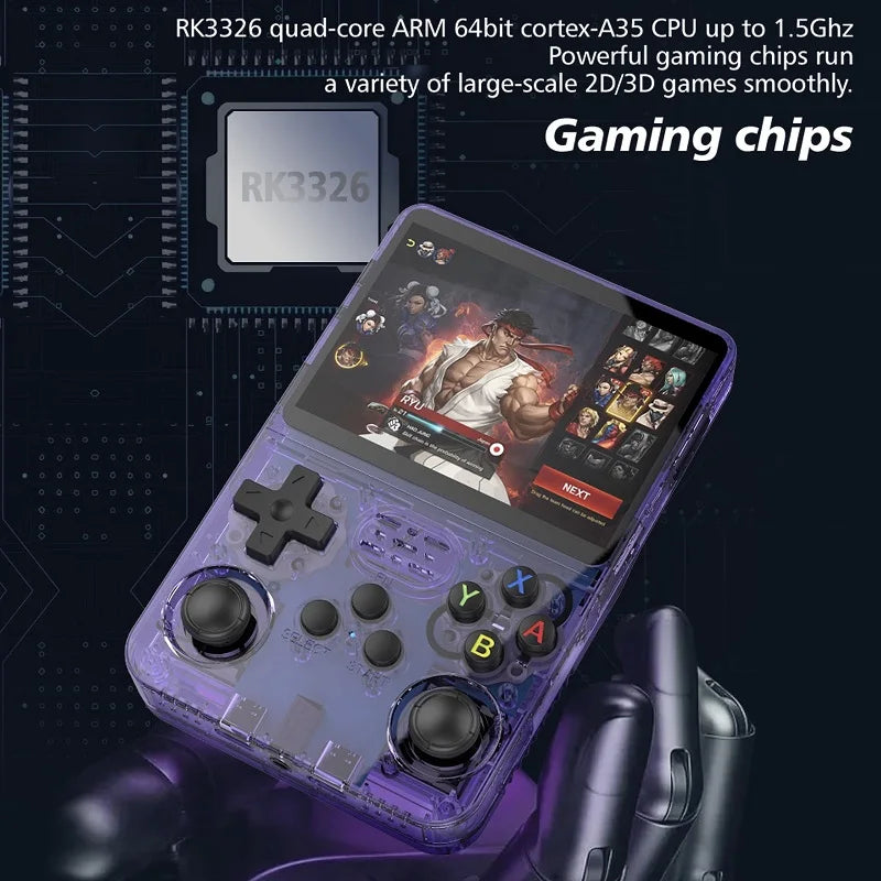 R36S Retro Game Console Arkos System 3.5" IPS Screen Portable Pocket Player 64GB 15000+128G 20000+ Games best Boy gifts